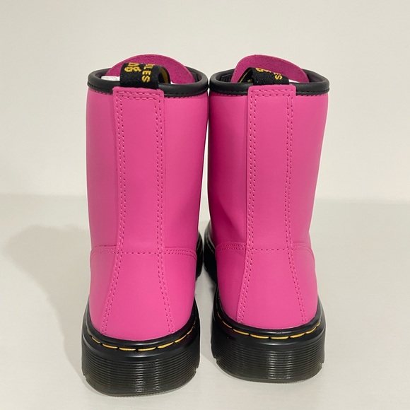 Dr Martens Zavala Pink Combat Boots Women Sz 6 - Picture 5 of 9